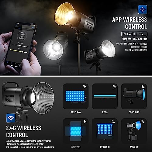 CB60B 70W LED Video Light with 2.4G&APP Control