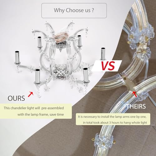 8 Light Maria Theresa Crystal Chandelier