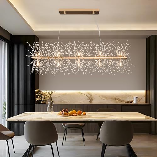 Modern 47.2" Modern Gold Crystal Firework Chandelier