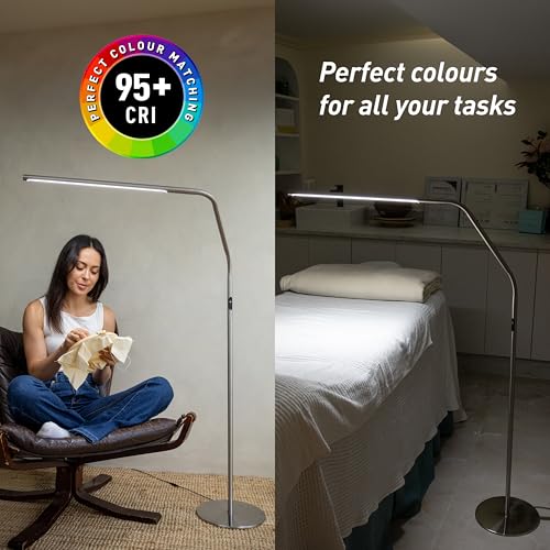 Slimline 4™ LED Floor Lamp in Brushed Steel
