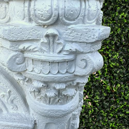 30.3" Solar Powered Outdoor Wall Fountain with Flower Maiden Statue
