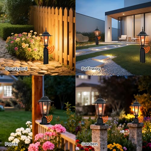 15"H Dusk to Dawn Outdoor Post Light