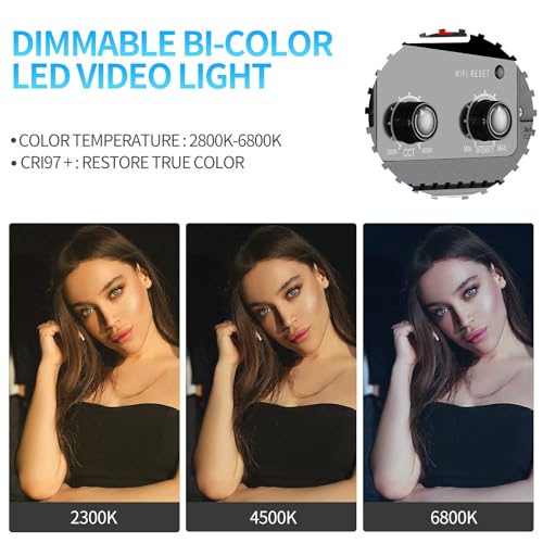 GVM 2 Pack LED Video Lighting Kits with APP Control (2 Count)