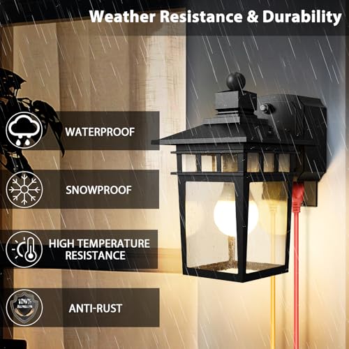 Porch Light with GFCI Outlet (2 Count)