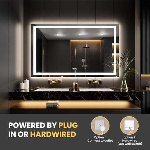 60"X32" LED Bathroom Mirror with Lights