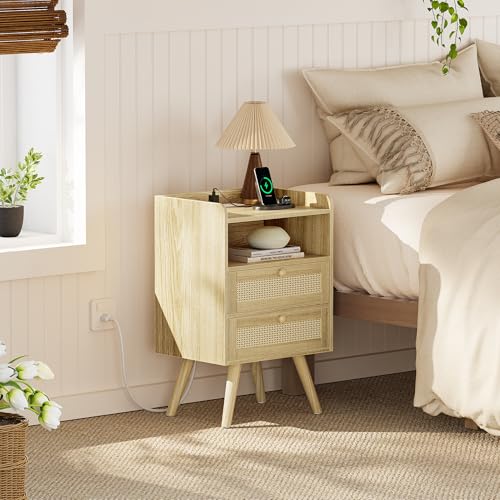 Night Stand with Charger Station (2 Count)