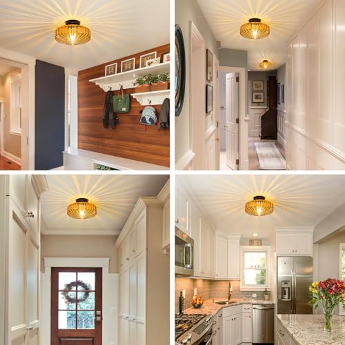 Glass Semi Flush Ceiling Lights