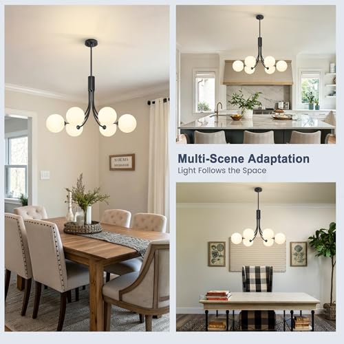 Sputnik Chandelier Mid Century Light Fixture Globe Chandeliers Dining Table