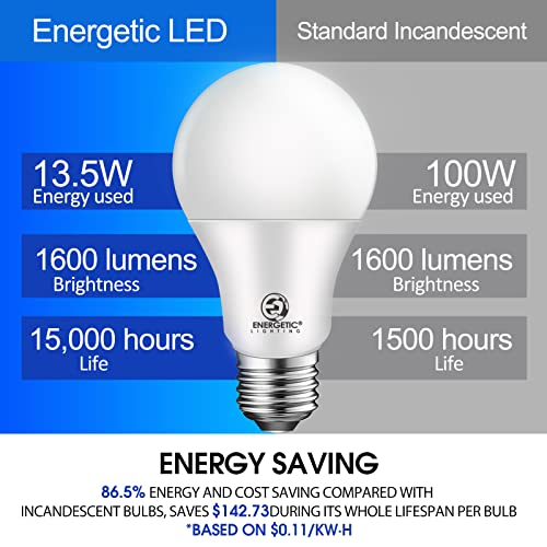 Energetic LED Light Bulbs 100 Watt Equivalent (6 Count)