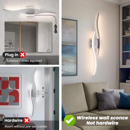 Modern Nickel Wall Sconces Set of 2 (2 Count)