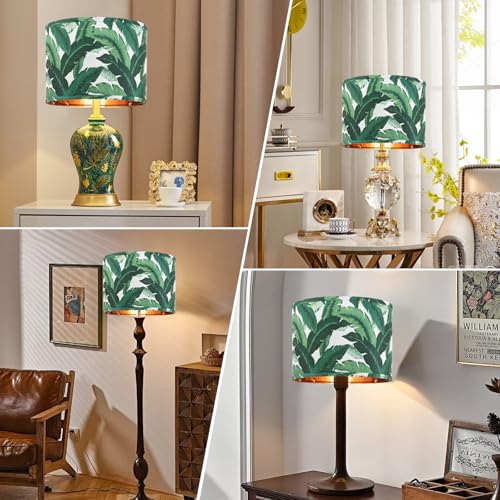 12 Inch Tropical Leaf Floral Lamp Shade Set of 2 (2 Count)