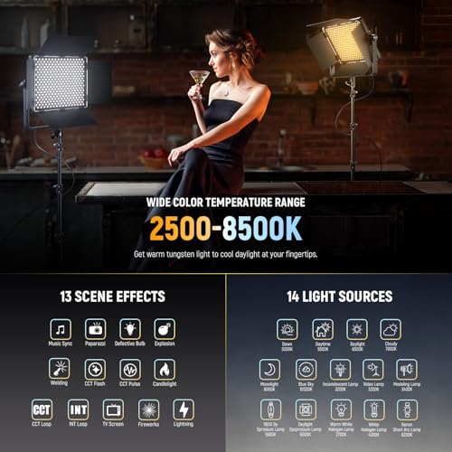 Bi Color LED Panel Video Light APP