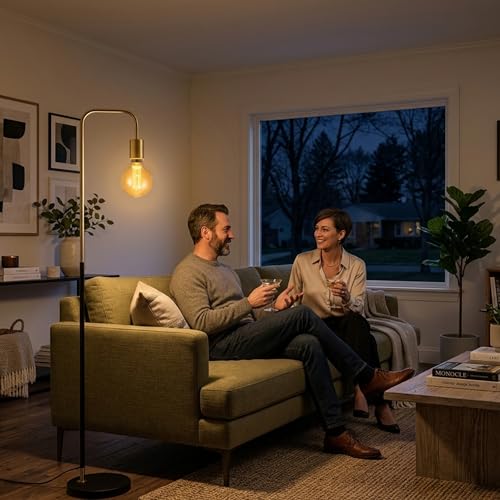 Dimmable Edison Bulb E26 Vintage Round LED Light LowLumen Amber G95