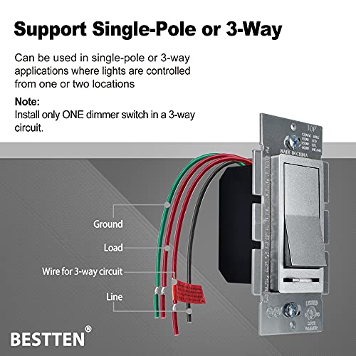 Matte Silver Dimmer Light Switch