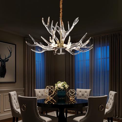 Acrylic Antler Chandelier Ceiling Light Fixtures
