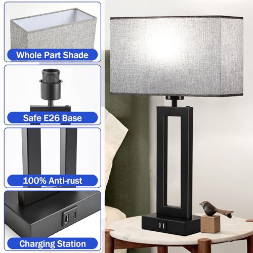 Modern Nightstand Lamps Set of 2 (2 Count)