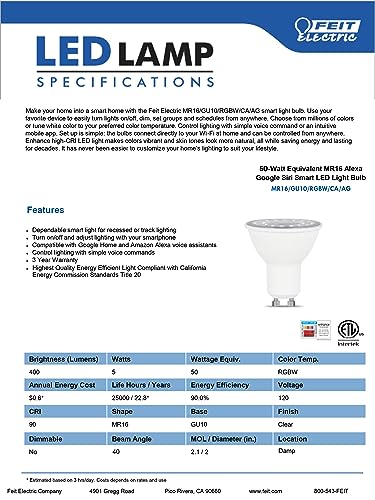 MR16 LED Smart LED Light Bulb