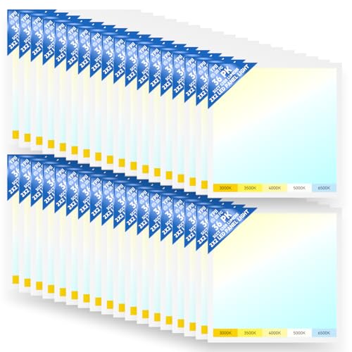 36Pack 2x2 LED Flat Panel Light 5CCT Selectable Drop Ceiling Fixture (36 Count)