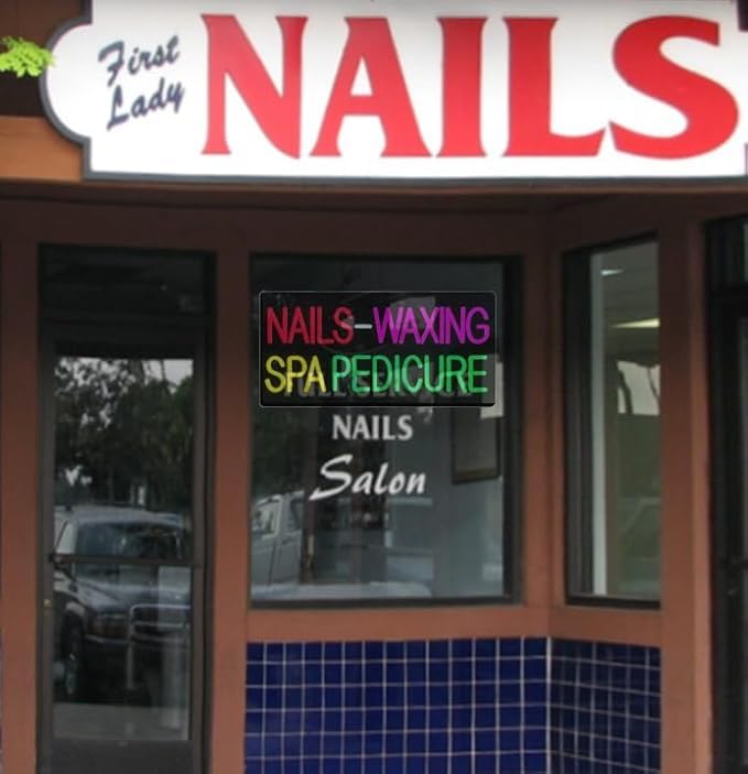 Nails Waxing Salon Sign
