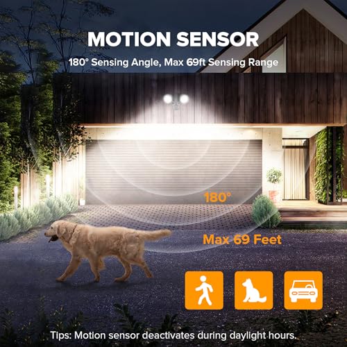2 Pack 32W 3500 Lumen LED Security Lights Motion Sensor Light Outdoor (2 Count)