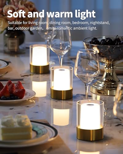 4" Bronze Cordless Table Lamp Set of 2 (2 Count)