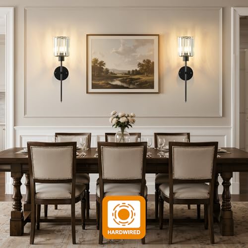 Hardwired Crystal Wall Sconces Set of 2 (2 Count)