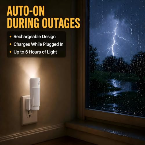 3 Pack Night Light Plug into Wall with Motion Sensor for Bathroom (3 Count)