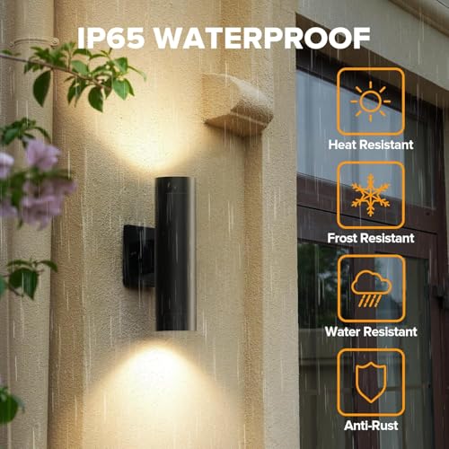 Dusk to Dawn Outdoor Wall Lights (2 Pack)