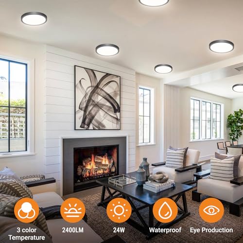 3Pack LED Flush Mount Ceiling Light Fixture