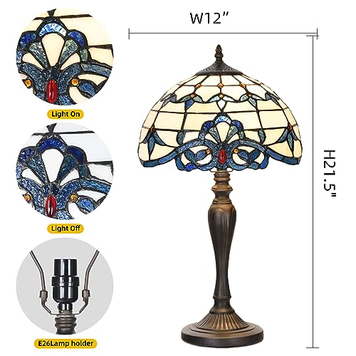 TL0003 Tiffany Table Lamp Blue Baroque