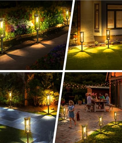Solar Pathway Lights Outdoor Waterproof Warm White (8 Count)