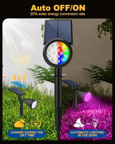 Solar Spot Lights Outdoor Color Changing (10 Count)