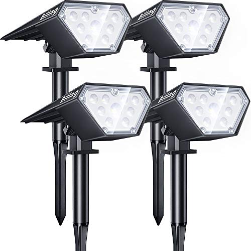 Solar Spot Lights Outdoor Waterproof Bright 700 Lumen White 4 Pack (4 Count)