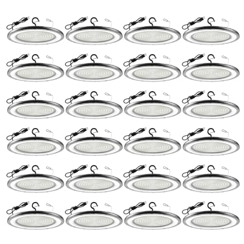 400W UFO High Bay Light 24Pack 60000LM LED Shop Lights Plug & Play (24 Count)