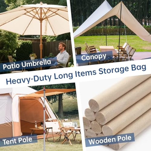 Heavy Duty Large Tent Pole Storage Bag for Patio Umbrella