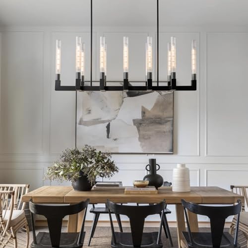 Black Farmhouse Dining Room Chandelier
