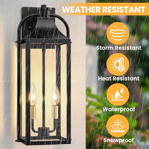 19" Large Porch Lights Outdoor (2 Count)