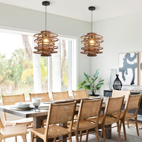Natural Rattan Pendant Light Hand