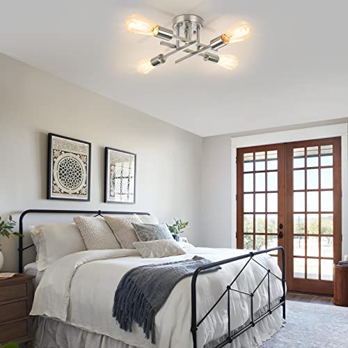 4 Light Semi Flush Mount Ceiling Light