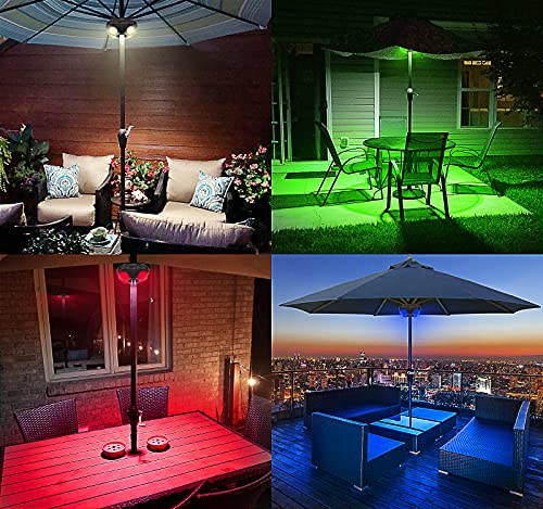 Patio Umbrella Light Outdoor Wireless Battery Operated LED Table Umbrella Lights with Remote