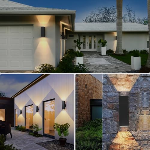 Dusk to Dawn Outdoor Wall Lights Modern Sconce (2 Count)