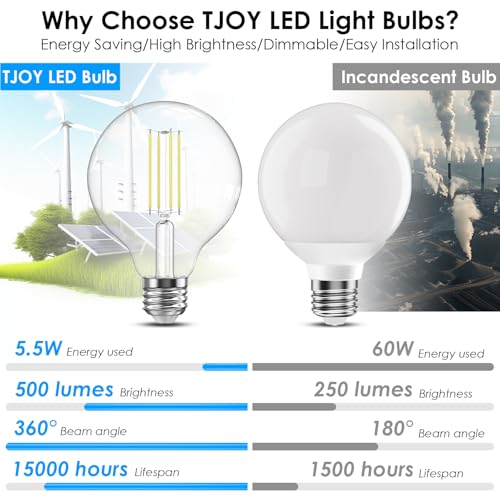 G25 LED Globe Light Bulbs for Vanity (4 Count)