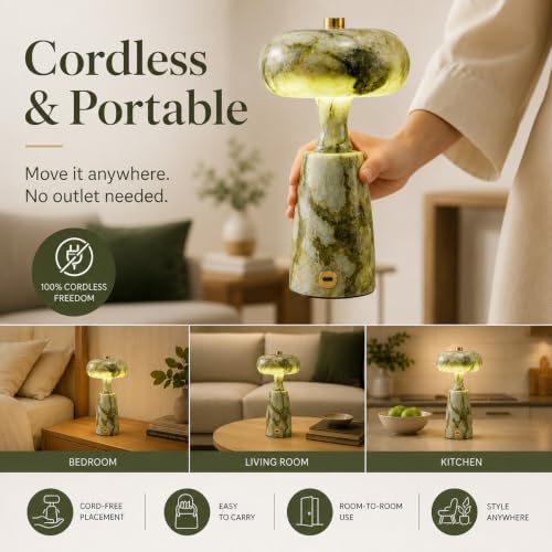 Green Marble Rechargeable Lamp