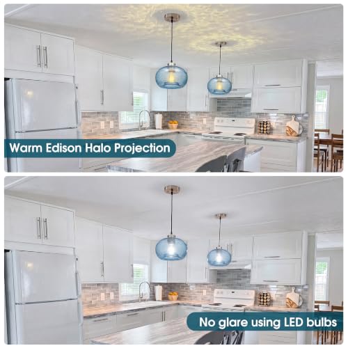 Modern Hand Blown Pendant Lights Kitchen Island (2 Count)