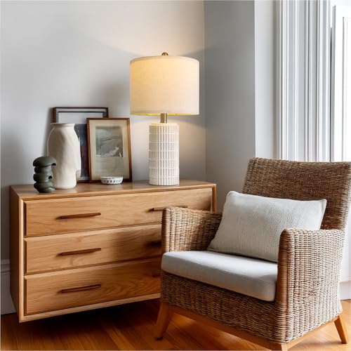 20.75" Small Modern Ceramic Table Lamps Set of 2 for Bedroom (2 Count)