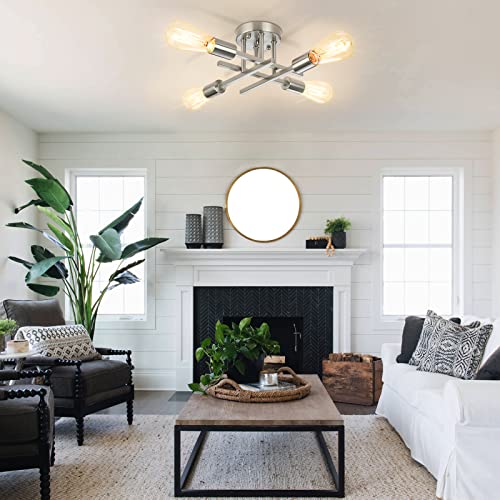 4 Light Semi Flush Mount Ceiling Light
