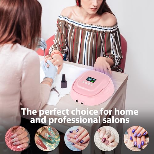 126W Cordless Rechargeable UV LED Nail Lamp with Large Space