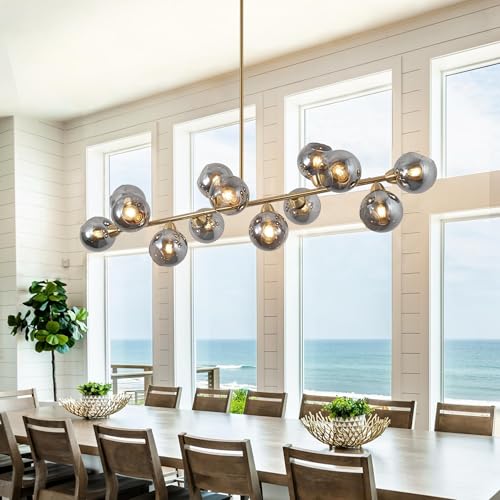 Gold Linear Chandelier 59 Inch Extra Large Sputnik Pendant Light