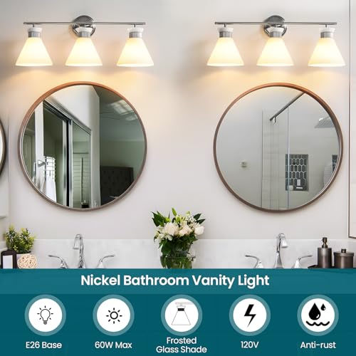 Nickel Bathroom Vanity Light Fixtures