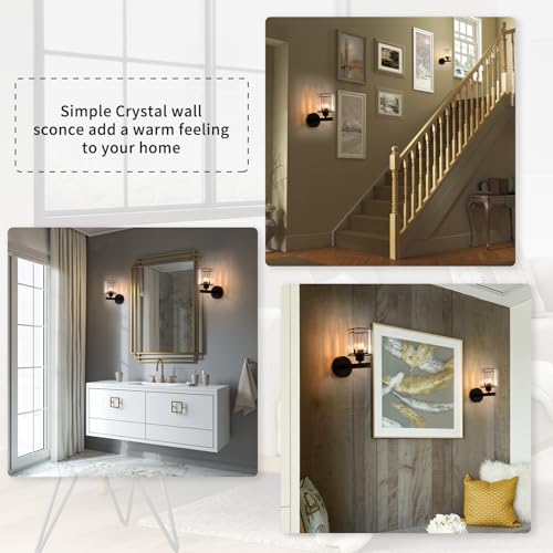 Black Wall Sconces Set of 2